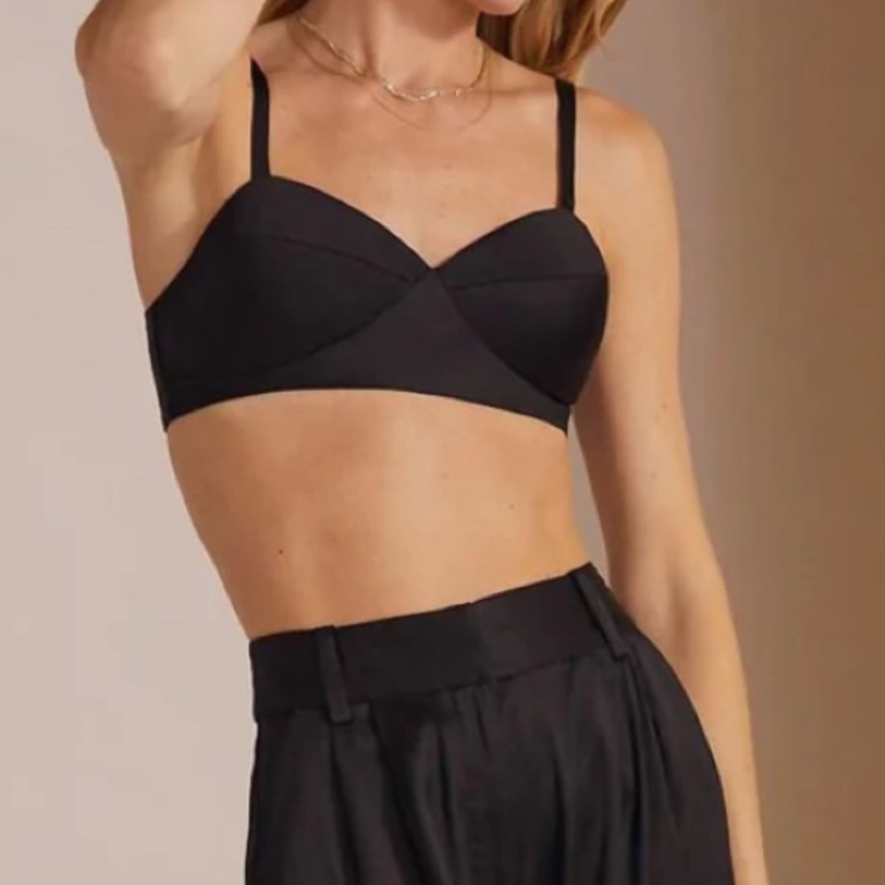 Favorite daughter black silk bra szXL